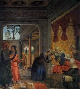 Juan de Borgona The Birth of the Virgin painting